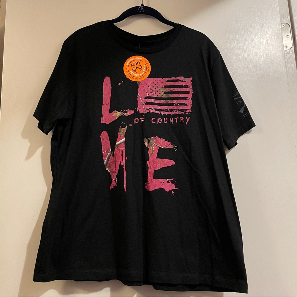 NWT Grunt Style Women’s Realtree Love of Country T-Shirt - Size XL Relaxed Fit